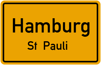 Ortsschild Hamburg St. Pauli