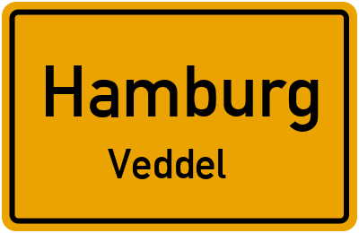 Ortsschild Hamburg Veddel