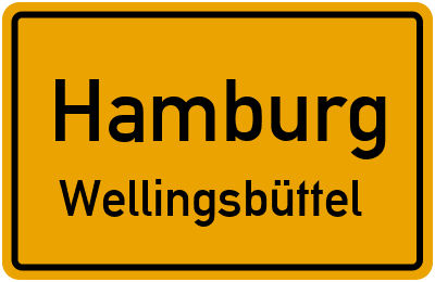 Ortsschild Hamburg Wellingsbüttel