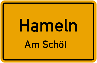 Straßenverzeichnis Hameln Am Schöt