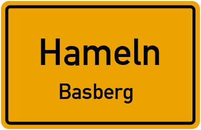 Ortsschild Hameln Basberg