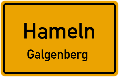 Ortsschild Hameln Galgenberg