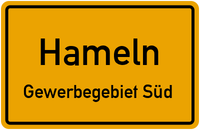 Straßenverzeichnis Hameln Gewerbegebiet Süd
