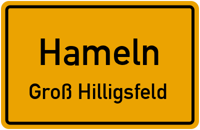 Straßenverzeichnis Hameln Groß Hilligsfeld