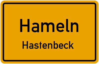 Ortsschild Hameln Hastenbeck