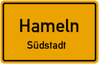 Ortsschild Hameln Südstadt
