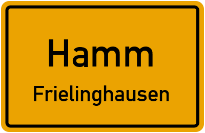 Ortsschild Hamm Frielinghausen