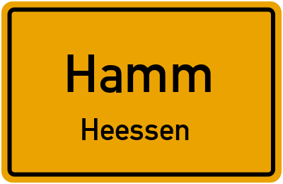 Ortsschild Hamm Heessen