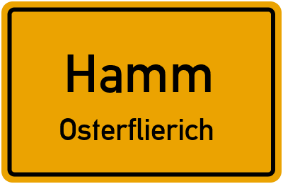 Ortsschild Hamm Osterflierich
