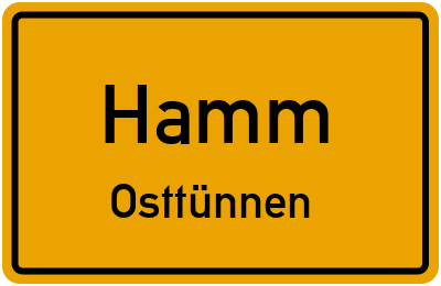 Ortsschild Hamm Osttünnen