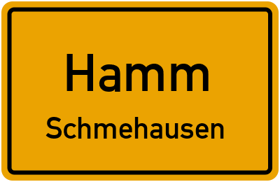 Ortsschild Hamm Schmehausen