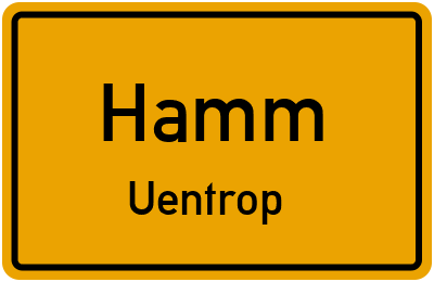 Straßenverzeichnis Hamm Uentrop