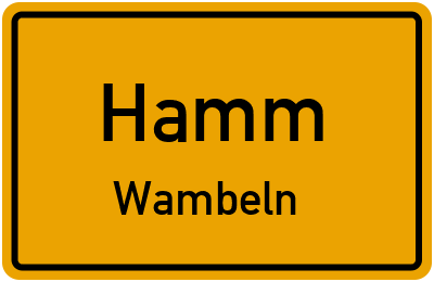 Straßenverzeichnis Hamm Wambeln