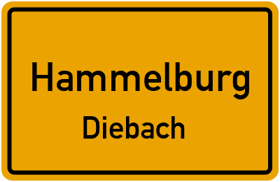 Ortsschild Hammelburg Diebach