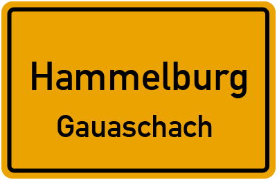 Ortsschild Hammelburg Gauaschach