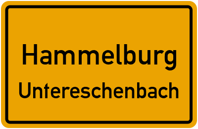 Ortsschild Hammelburg Untereschenbach