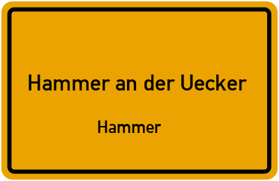 Straßenverzeichnis Hammer an der Uecker Hammer