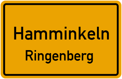Ortsschild Hamminkeln Ringenberg