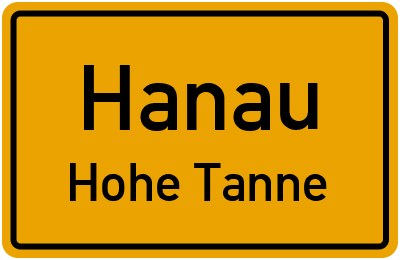 Straßenverzeichnis Hanau Hohe Tanne