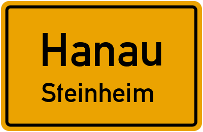 Ortsschild Hanau Steinheim