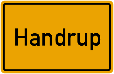 Ortsschild von Gemeinde Handrup in Niedersachsen