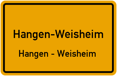 Straßenverzeichnis Hangen-Weisheim Hangen - Weisheim