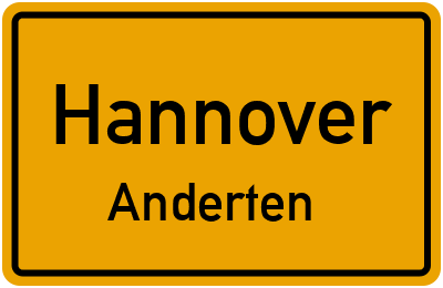 Ortsschild Hannover Anderten