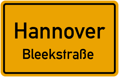 Straßenverzeichnis Hannover Bleekstraße