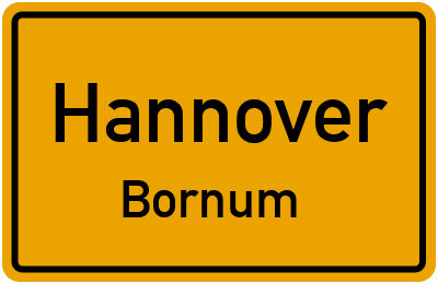 Ortsschild Hannover Bornum