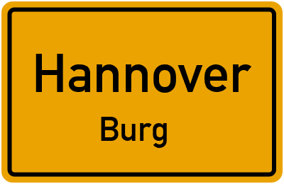 Straßenverzeichnis Hannover Burg