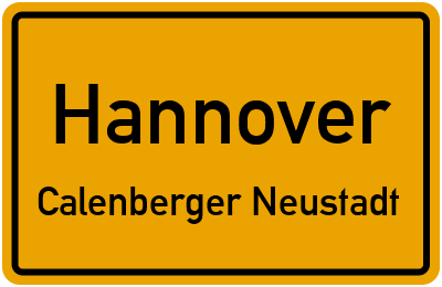Ortsschild Hannover Calenberger Neustadt
