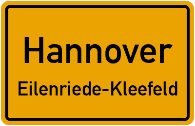 Straßenverzeichnis Hannover Eilenriede-Kleefeld