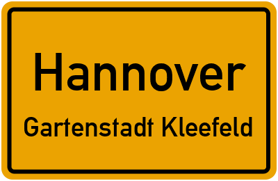 Straßenverzeichnis Hannover Gartenstadt Kleefeld