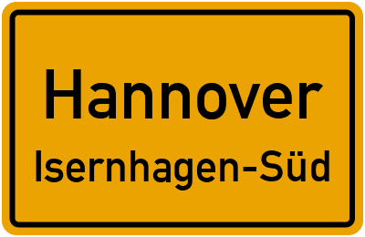 Ortsschild Hannover Isernhagen-Süd