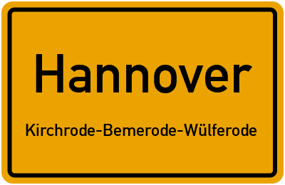 Straßenverzeichnis Hannover Kirchrode-Bemerode-Wülferode