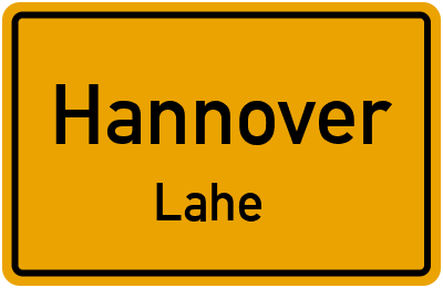 Ortsschild Hannover Lahe