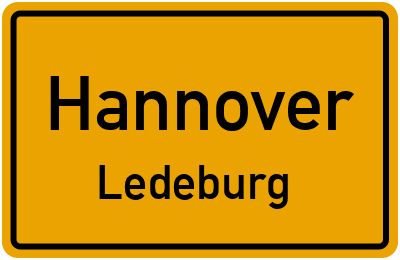 Ortsschild Hannover Ledeburg
