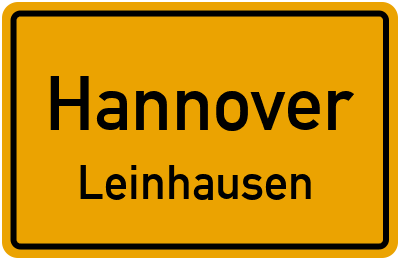 Ortsschild Hannover Leinhausen