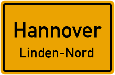 Ortsschild Hannover Linden-Nord