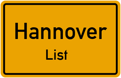 Ortsschild Hannover List