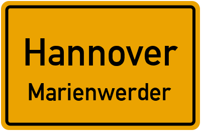 Ortsschild Hannover Marienwerder