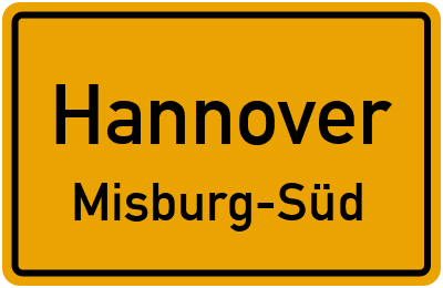 Ortsschild Hannover Misburg-Süd