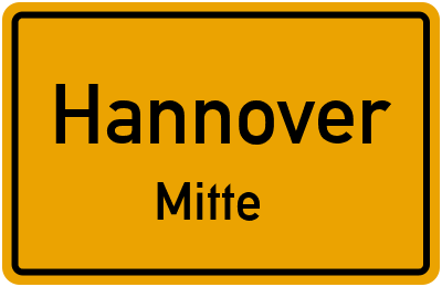 Ortsschild Hannover Mitte