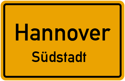 Ortsschild Hannover Südstadt