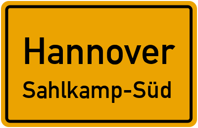 Straßenverzeichnis Hannover Sahlkamp-Süd