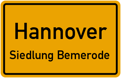 Straßenverzeichnis Hannover Siedlung Bemerode