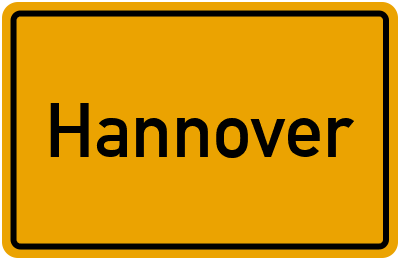 Ortsschild von Landeshauptstadt Hannover in Niedersachsen