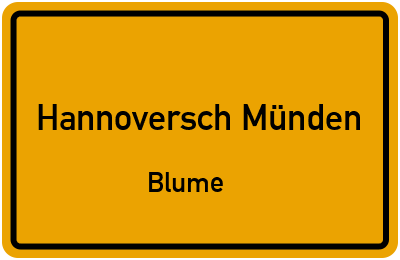 Straßenverzeichnis Hannoversch Münden Blume