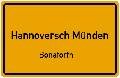 Straßenverzeichnis Hannoversch Münden Bonaforth