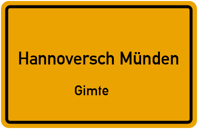 Straßenverzeichnis Hannoversch Münden Gimte